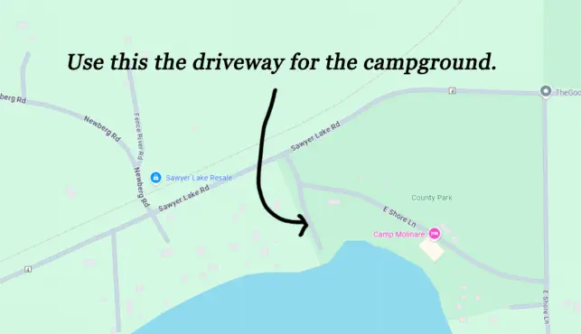 Campground entrance