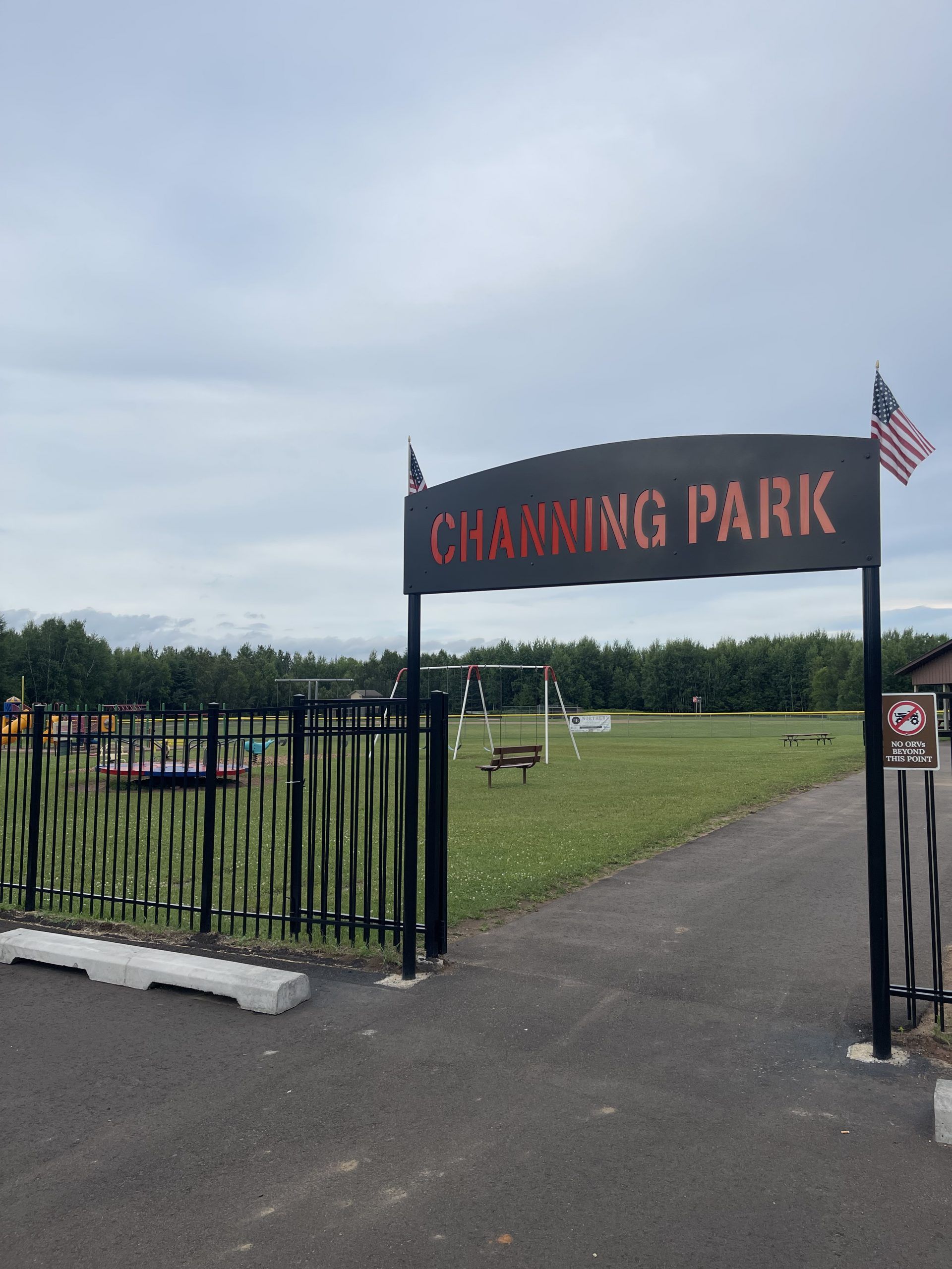 Channing Park Entrance Channing Park Entrance in Channing, Michigan